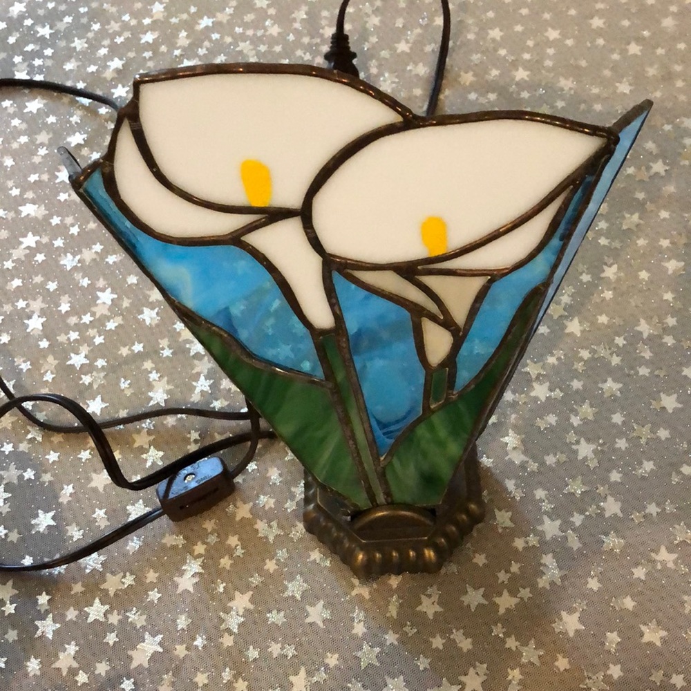 Hand made stained glass lamp